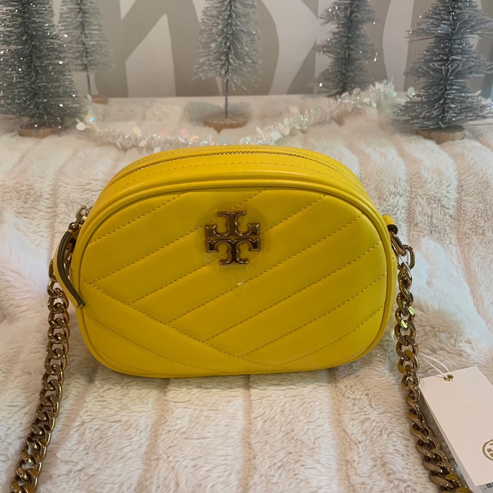Tory Burch Kira Chevron Camera Bag Yellow
